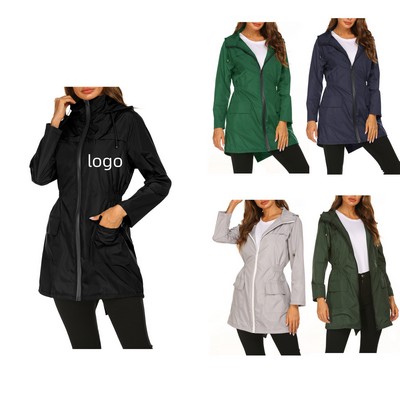 Women Waterproof Rain Jacket