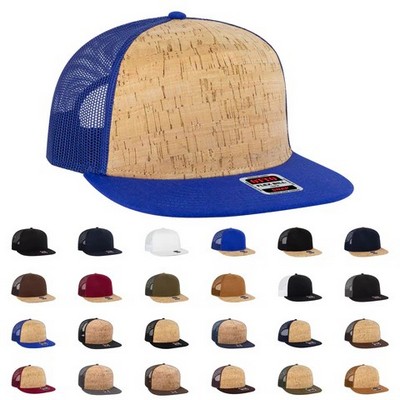 Otto Cap Five Panel Pro Style Snapback Trucker Cap w/Mesh Back