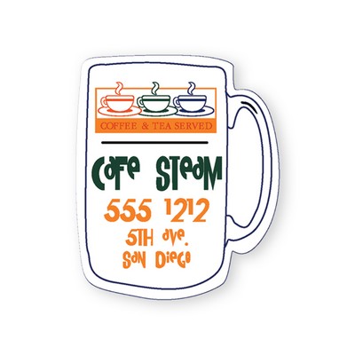 Coffee Mug Shape Vinyl Magnet - 20 mil