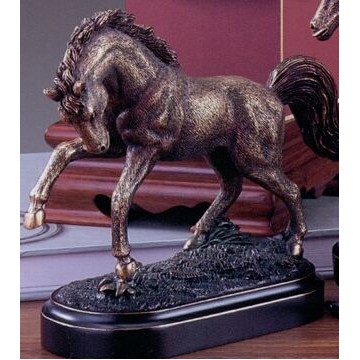 Textured Bucking Horse Trophy w/Oblong Base (7"x6")