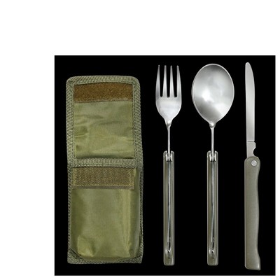 Olive Drab 3 Piece Folding Chow Kit