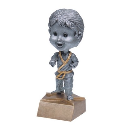 Female Karate Bobble Head (6")