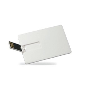 White Credit Card Swivel Flash Drive V2.0