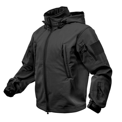 Black Special Ops Tactical Soft Shell Jacket (XS to XL)