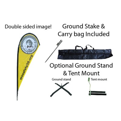 7' Double Sided Tear Drop Flag Kit W/ Carry Bag