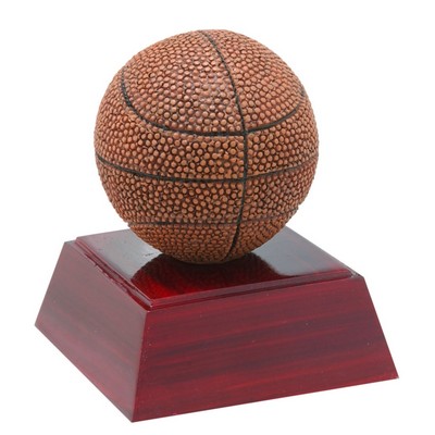 Basketball, Full Color Resin Sculpture - 4"