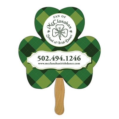 Shamrock Hand Fan Full Color (1 Side)