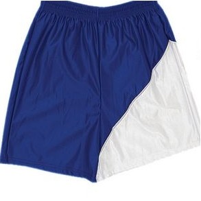 Contrast Front & Back Panel Adult Athletic Flat Back Cool Mesh Short w/ 5" Inseam