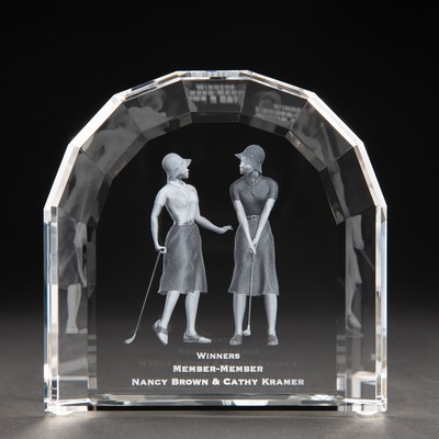 Crystal Window Arch Award (5-7/8 x 5-7/8 x 2-3/8")