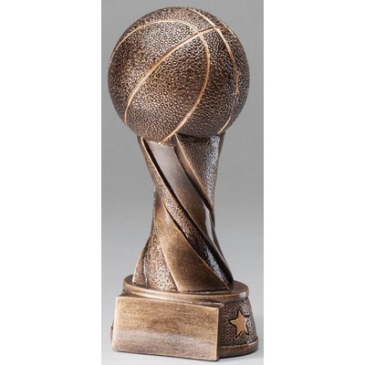 Basketball Spiral Pedestal Resin - 5-1/2"