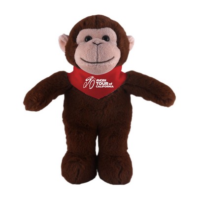 Soft Plush Stuffed Monkey with Bandana