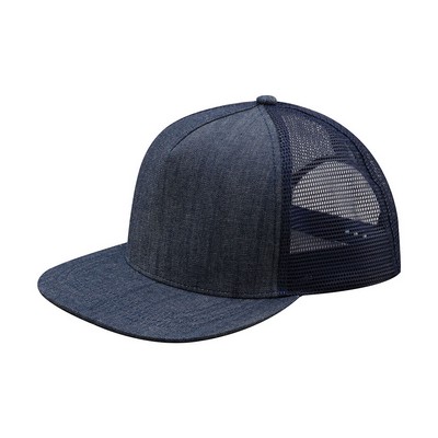 Flat Bill Snap Back Trucker Cap