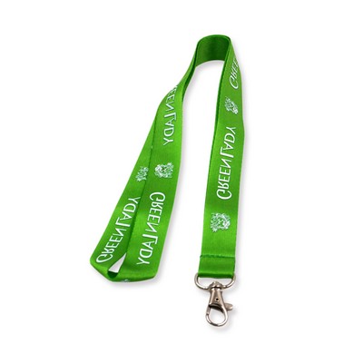 1"W- 36"L-Custom Silkscreen Printed Smooth Nylon Lanyard