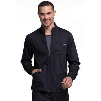 Cherokee Men's WW Revolution Zip Front Scrub Jacket