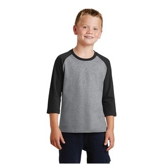 Youth Port & Company® Youth Core Blend 3/4-Sleeve Raglan T-Shirt