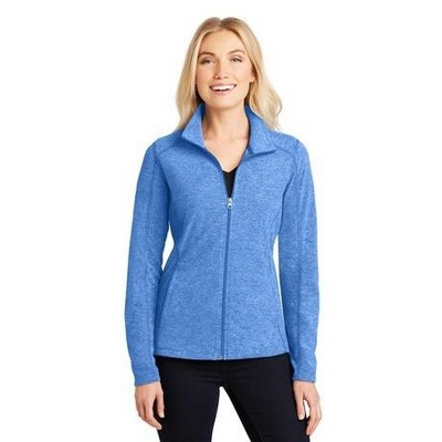 Port Authority® Ladies' Heather Microfleece Full-Zip Jacket