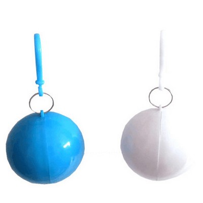 Rain Poncho in Ball Keychain