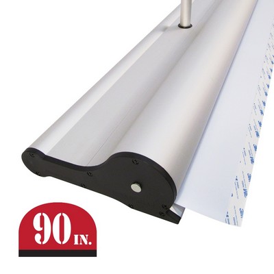 Retractable Banner Stand Le Plus 90" Silver Hardware Only Unit