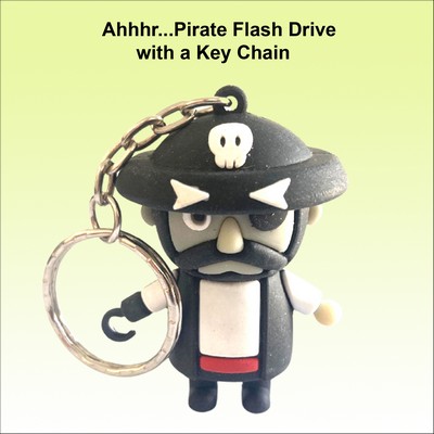 Pirate Flash Drive with Key Chain - 128 MB