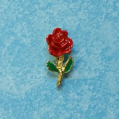 Rose Cast Stock Jewelry Pin (Colored)