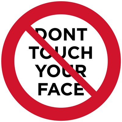 Don't Touch Your Face Sticker - 2" x 2"