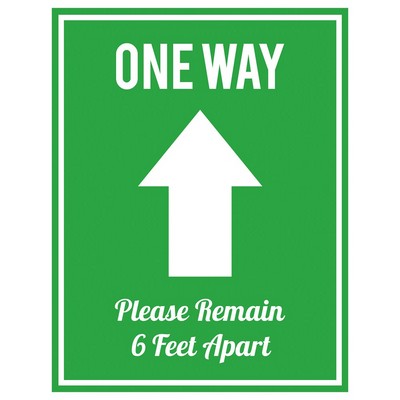 Custom "One Way - Enter" Floor Sticker - 10.25" x 13.27"