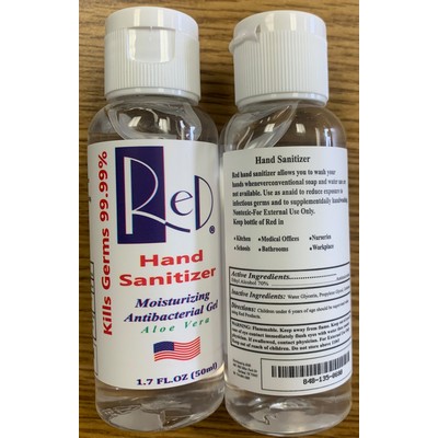 1.7oz Antibacterial Hand Sanitizer Gel,70% Alcohol (Blank)