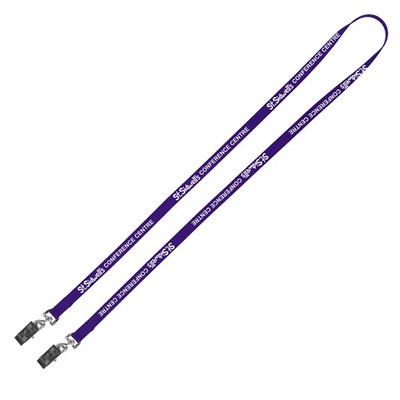 Lanyard with Double Swivel Bulldog Clips