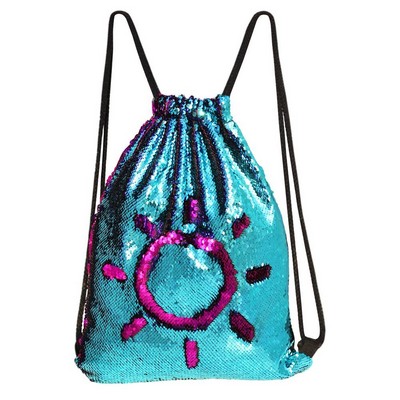 Mermaid Sequin Drawstring Backpack