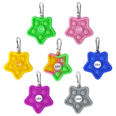 Multi Color Star Shape Push Bubble Fidget Spinner