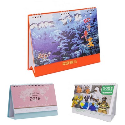 Design Printing Stand Office Use Desk Tent Calendar