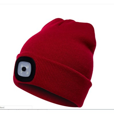 Outdoor Winter Warm Knitted Led Beanie