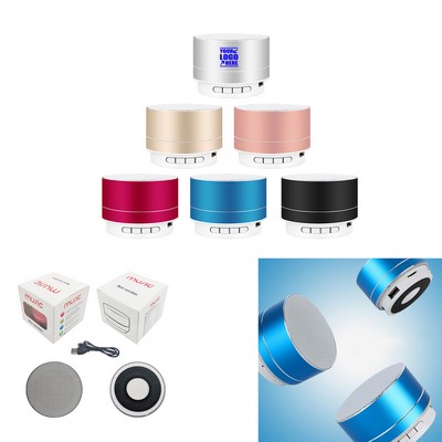 Round Metal Wireless Bluetooth Speaker