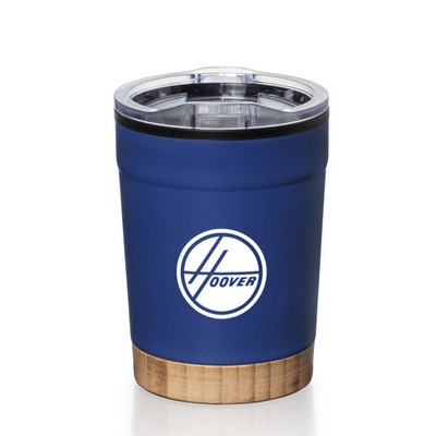 Eduardo Double Wall Tumbler w/Bamboo Base - 12oz Blue