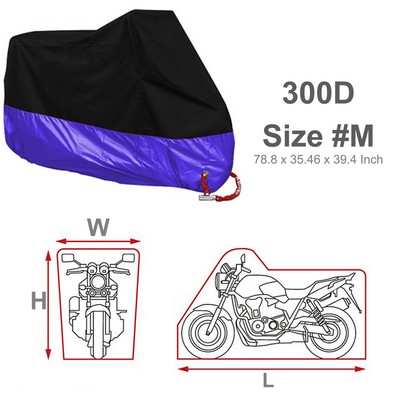 300D Size#M Waterproof Sun Motorcycle Cover