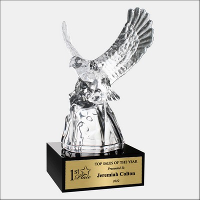 Spirit Eagle Award w/Black Base & Gold Plate