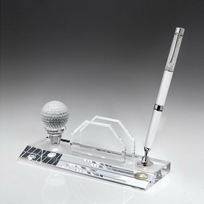 Ballpoint pen, Pen set, Desktop,Award- Awards, Business card holder with Golf Pen Set w/ White Pen