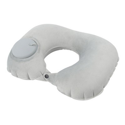 U Shape Self Inflatable soft touch Crystal velvet Travel Neck Pillow