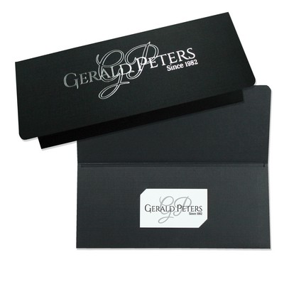 Document Folder Foil Stamped on Premium 100 lb. Linen Stock (4-1/2" x 10-1/4")