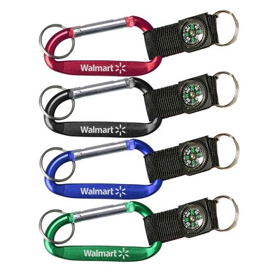 Monster Carabiner w/Compass & Split Key Ring