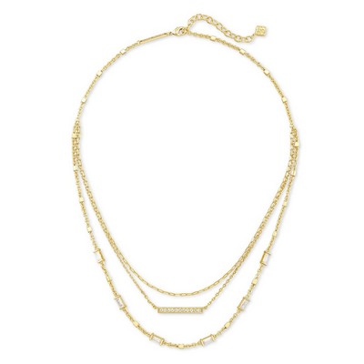 Kendra Scott Addison Triple Strand Necklace in Gold