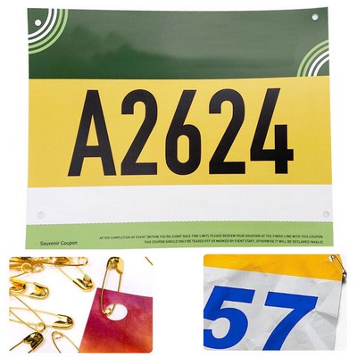 Paper Running Bibs W/ Tear-able Tag