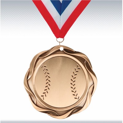 3" Bronze Fusion Baseball Medal