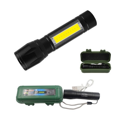 Mini Aluminum LED Flashlight With Strap