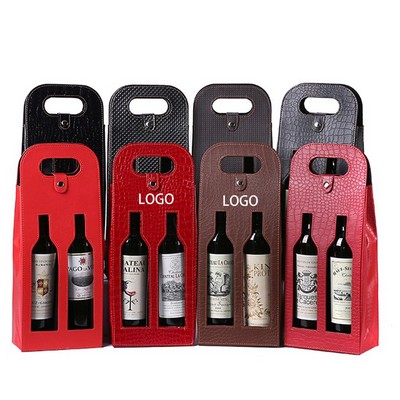 2 Bottle PU Wine Carrier