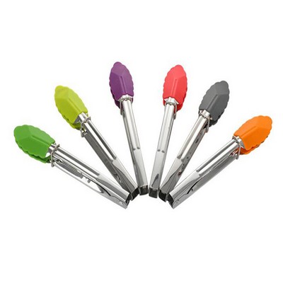 Food Grade Stainless Steel Kitchen Tong With Silicone Tip