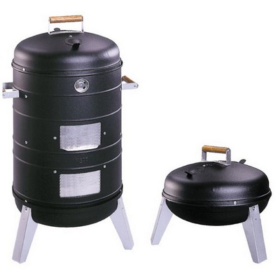 2-in-1 Charcoal Water Smoker w/351 Square Inch Cooking Space