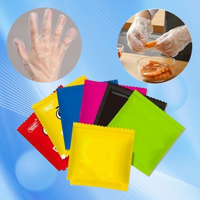 Pair of Single-Use PE Hand Covers Gloves