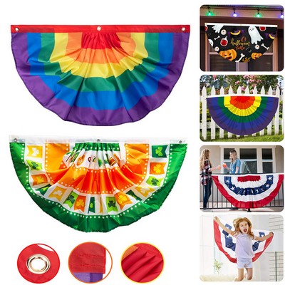 Pleated Bunting Fan Flag