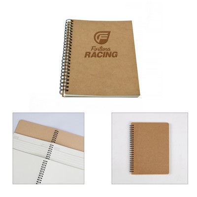 A5 Kraft Cover Spiral Notebook